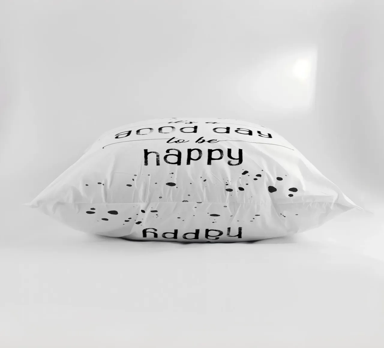 TEXT ART It is a good day to be happy cuscino da Melanie Viola