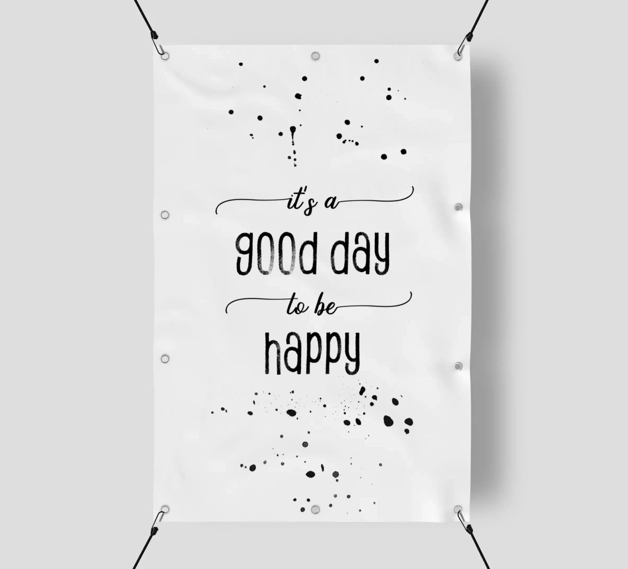 TEXT ART It is a good day to be happy telo in pvc da Melanie Viola