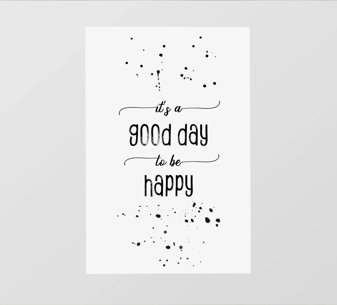 TEXT ART It is a good day to be happy telo in pvc da Melanie Viola