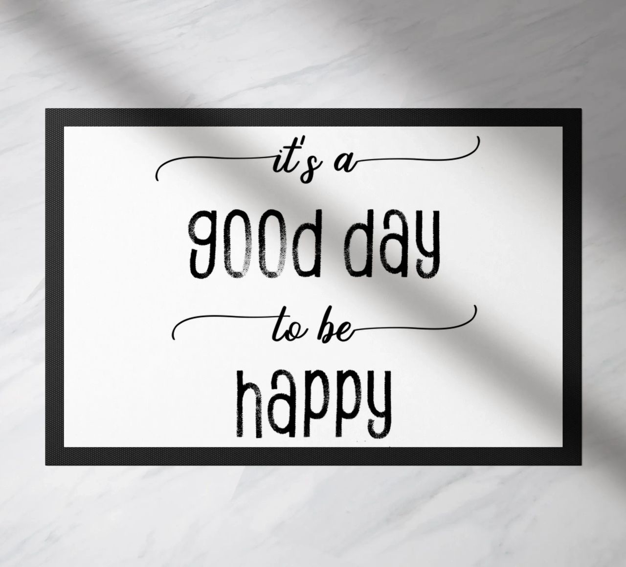 TEXT ART It is a good day to be happy zerbino da Melanie Viola