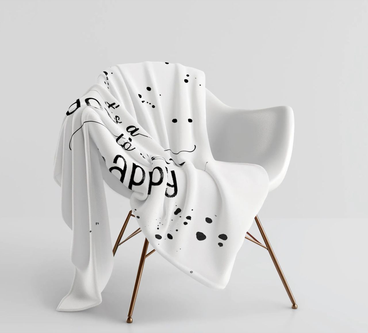 TEXT ART It is a good day to be happy coperta in pile da Melanie Viola