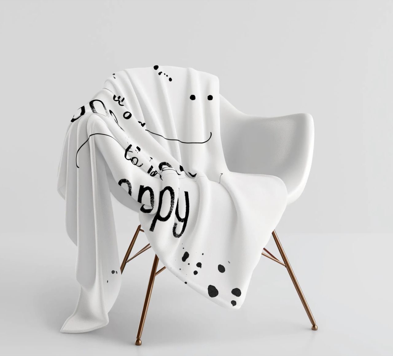 TEXT ART It is a good day to be happy coperta in pile da Melanie Viola