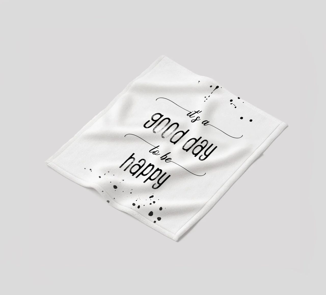 TEXT ART It is a good day to be happy coperta in pile da Melanie Viola