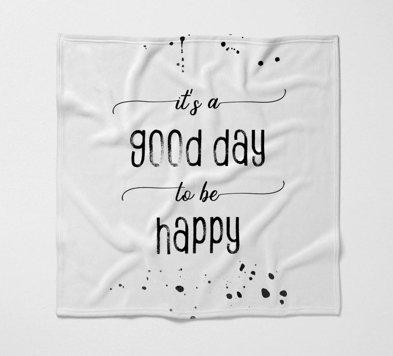TEXT ART It is a good day to be happy coperta in pile da Melanie Viola