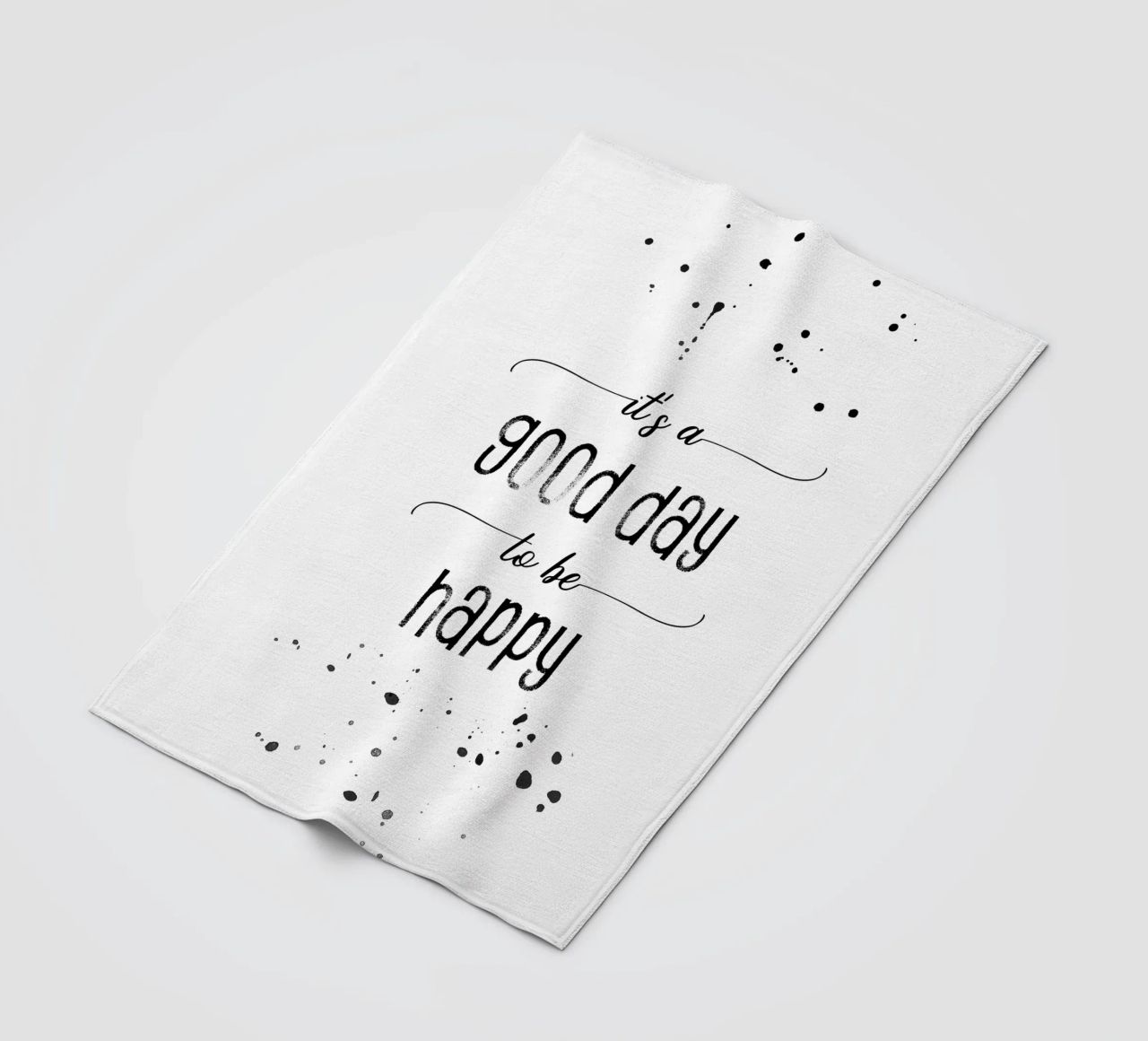 TEXT ART It is a good day to be happy coperta in pile da Melanie Viola