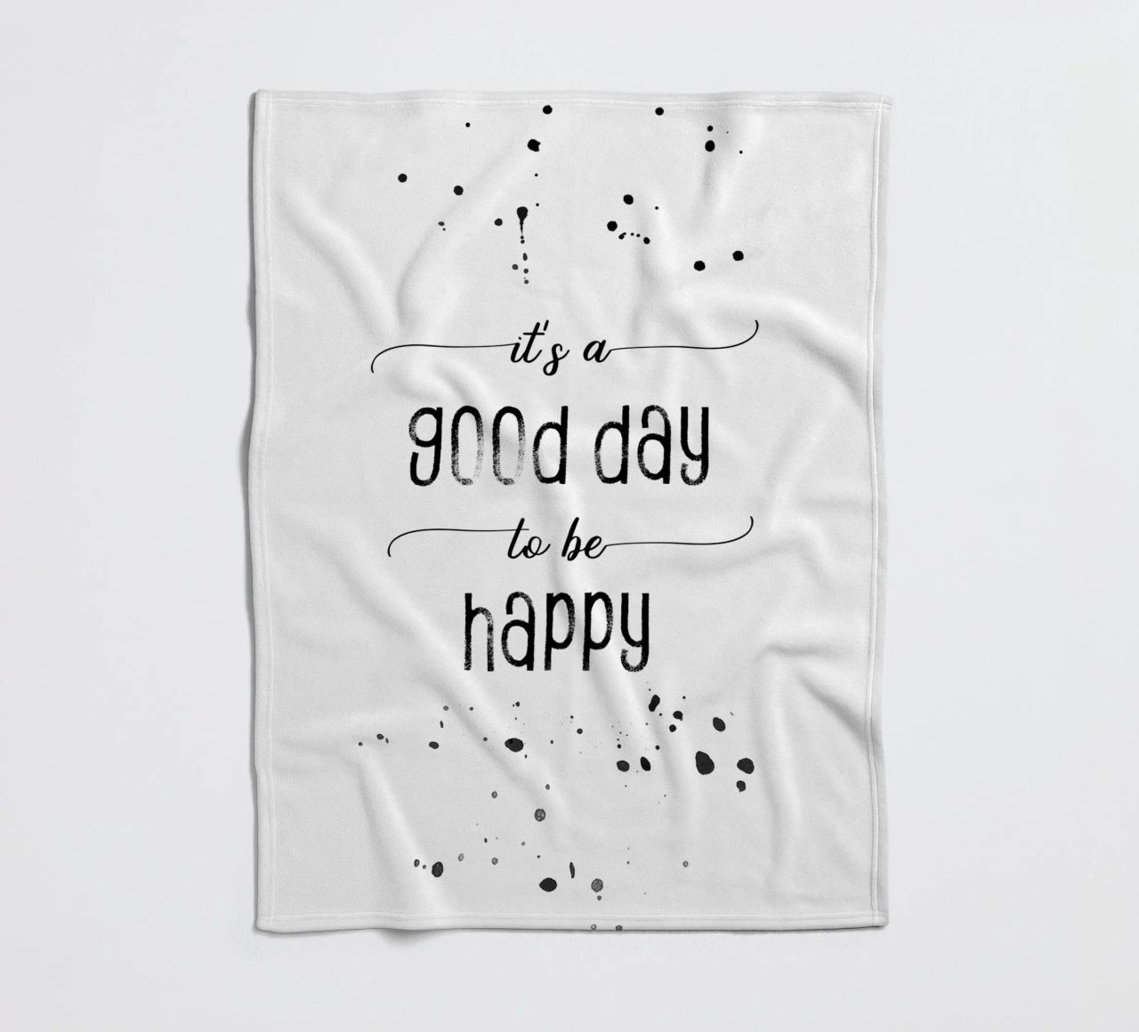 TEXT ART It is a good day to be happy coperta in pile da Melanie Viola