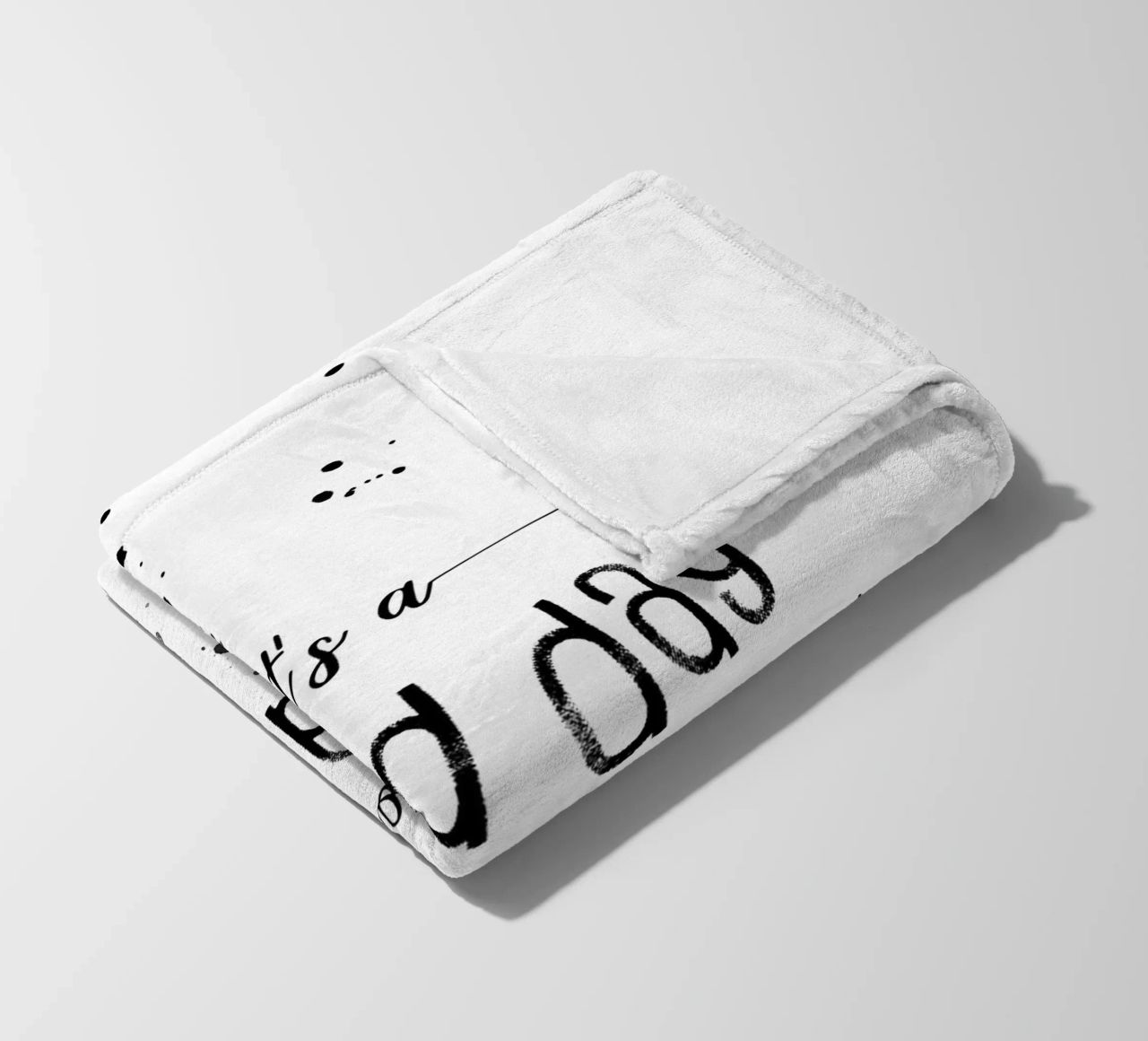 TEXT ART It is a good day to be happy coperta in pile da Melanie Viola