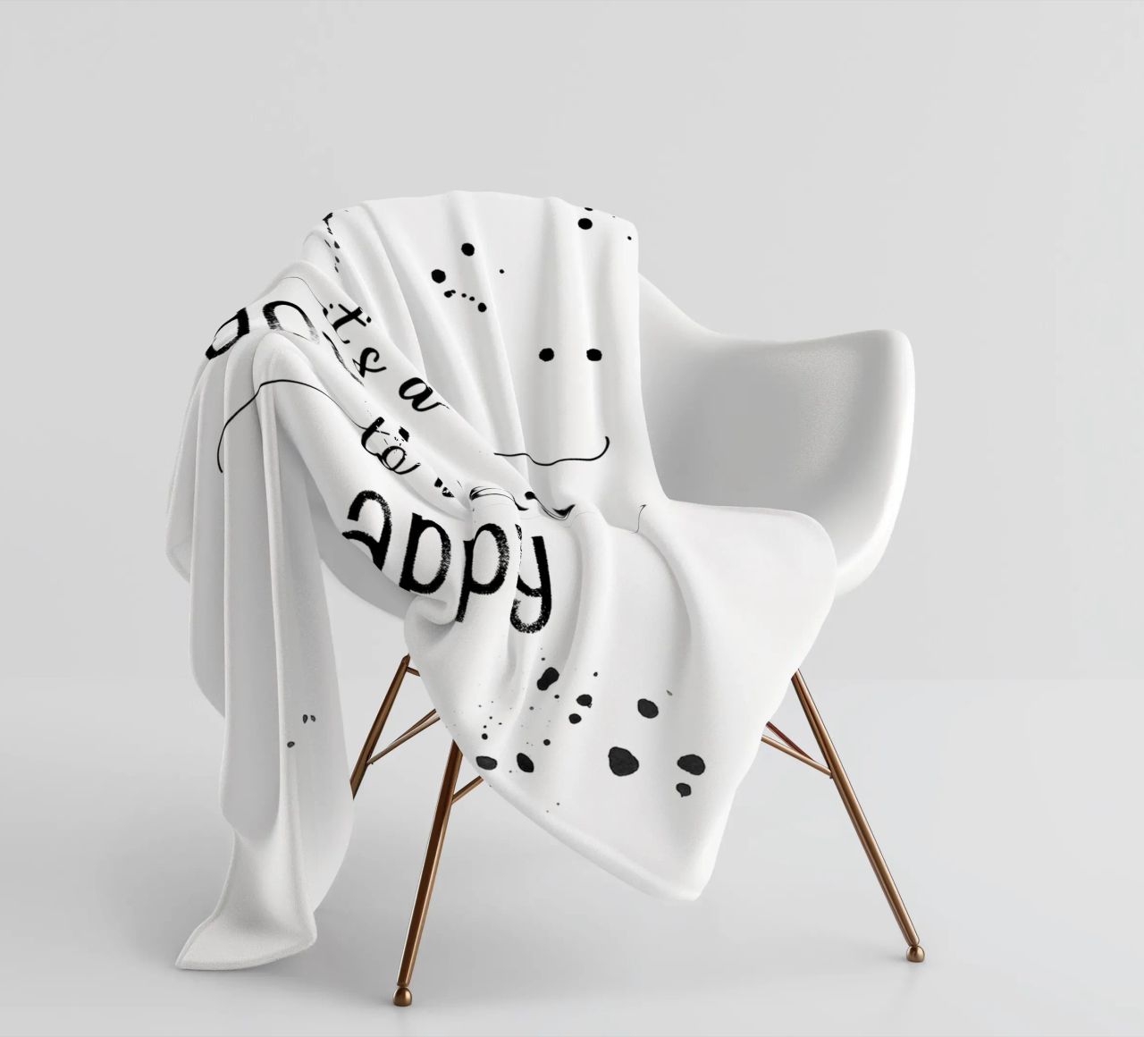 TEXT ART It is a good day to be happy coperta in pile da Melanie Viola