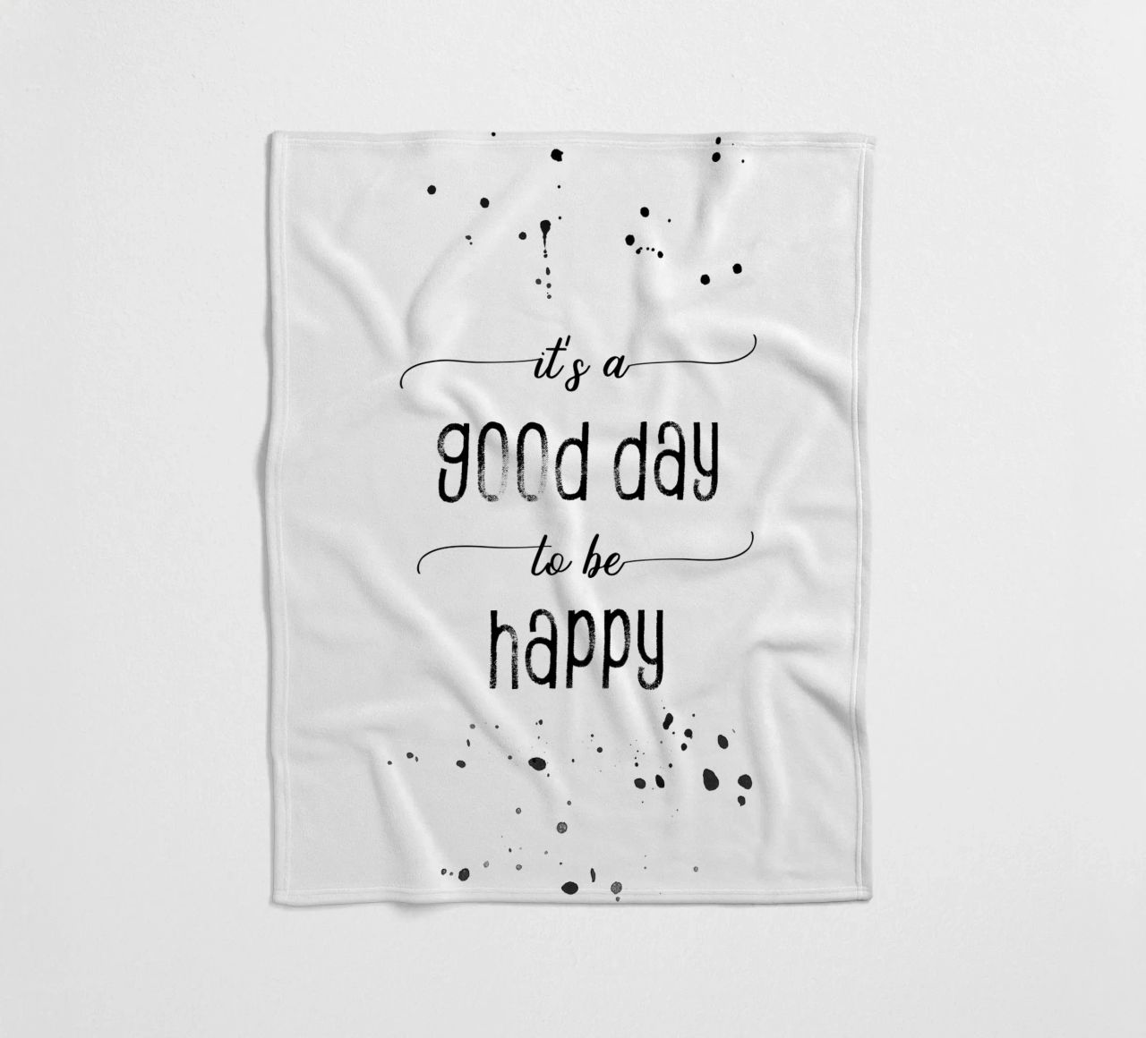 TEXT ART It is a good day to be happy coperta in pile da Melanie Viola