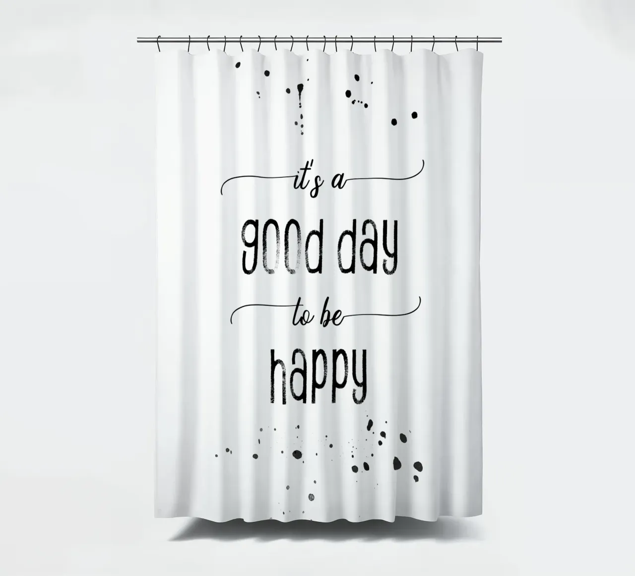 TEXT ART It is a good day to be happy tenda da doccia da Melanie Viola