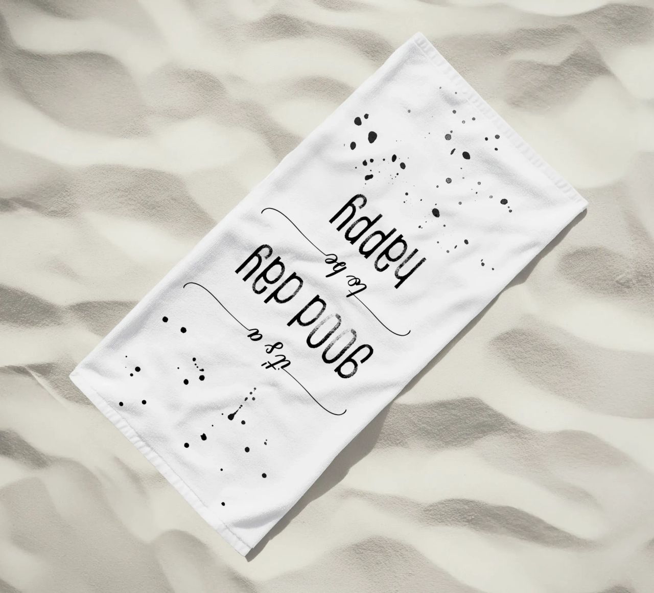 TEXT ART It is a good day to be happy telo mare da Melanie Viola
