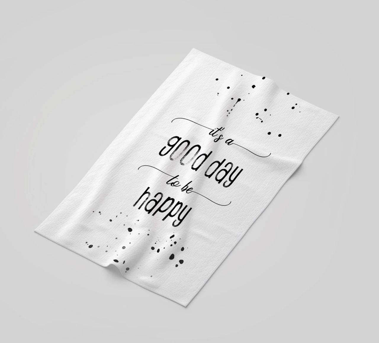 TEXT ART It is a good day to be happy telo mare da Melanie Viola