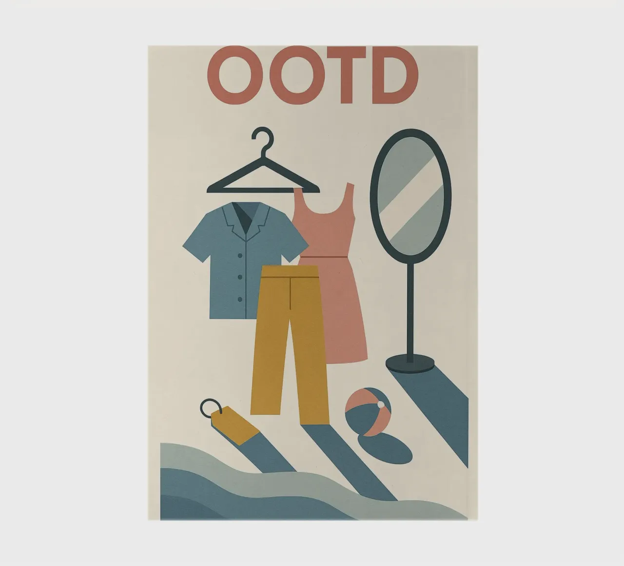 OOTD - An arty version of your outfit for the day notebook by Art Typo Essentiel