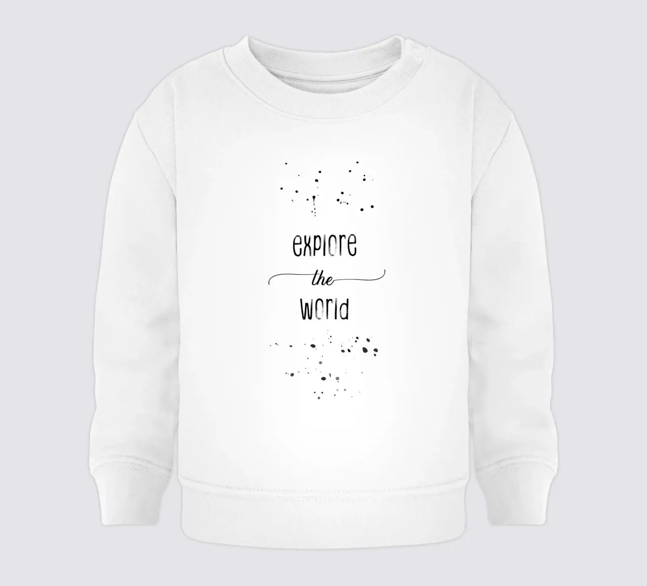 TEXT ART Explore the world felpa neonato da Melanie Viola
