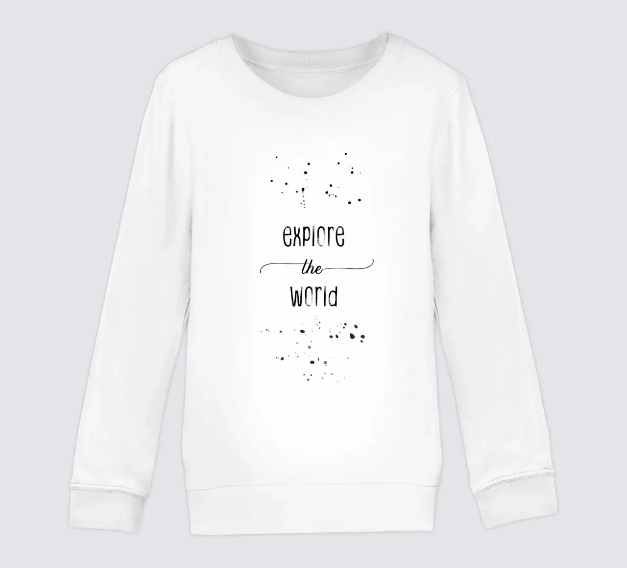 TEXT ART Explore the world felpa bambino da Melanie Viola