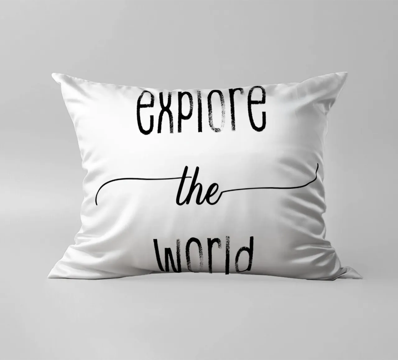 TEXT ART Explore the world cuscino da Melanie Viola