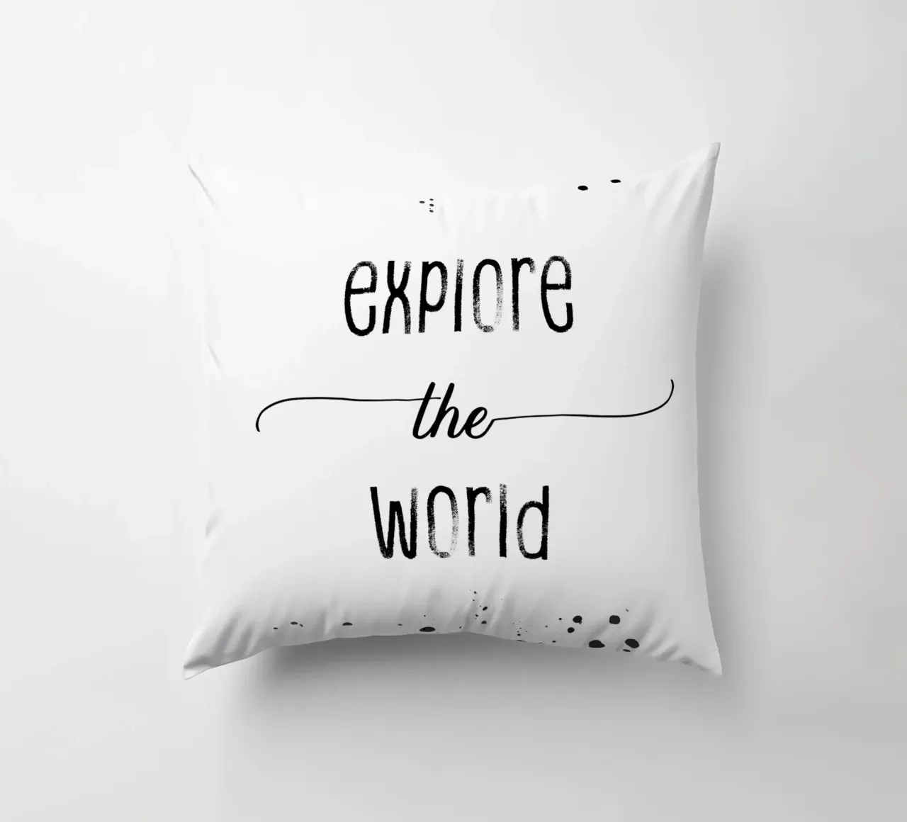 TEXT ART Explore the world cuscino da Melanie Viola