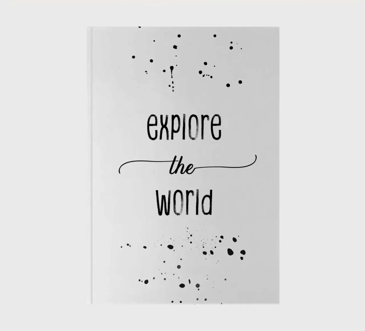 TEXT ART Explore the world notebook by Melanie Viola