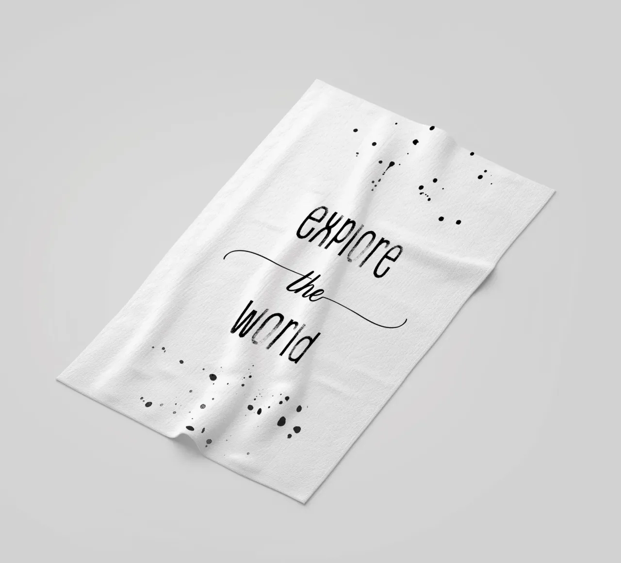 TEXT ART Explore the world telo mare da Melanie Viola