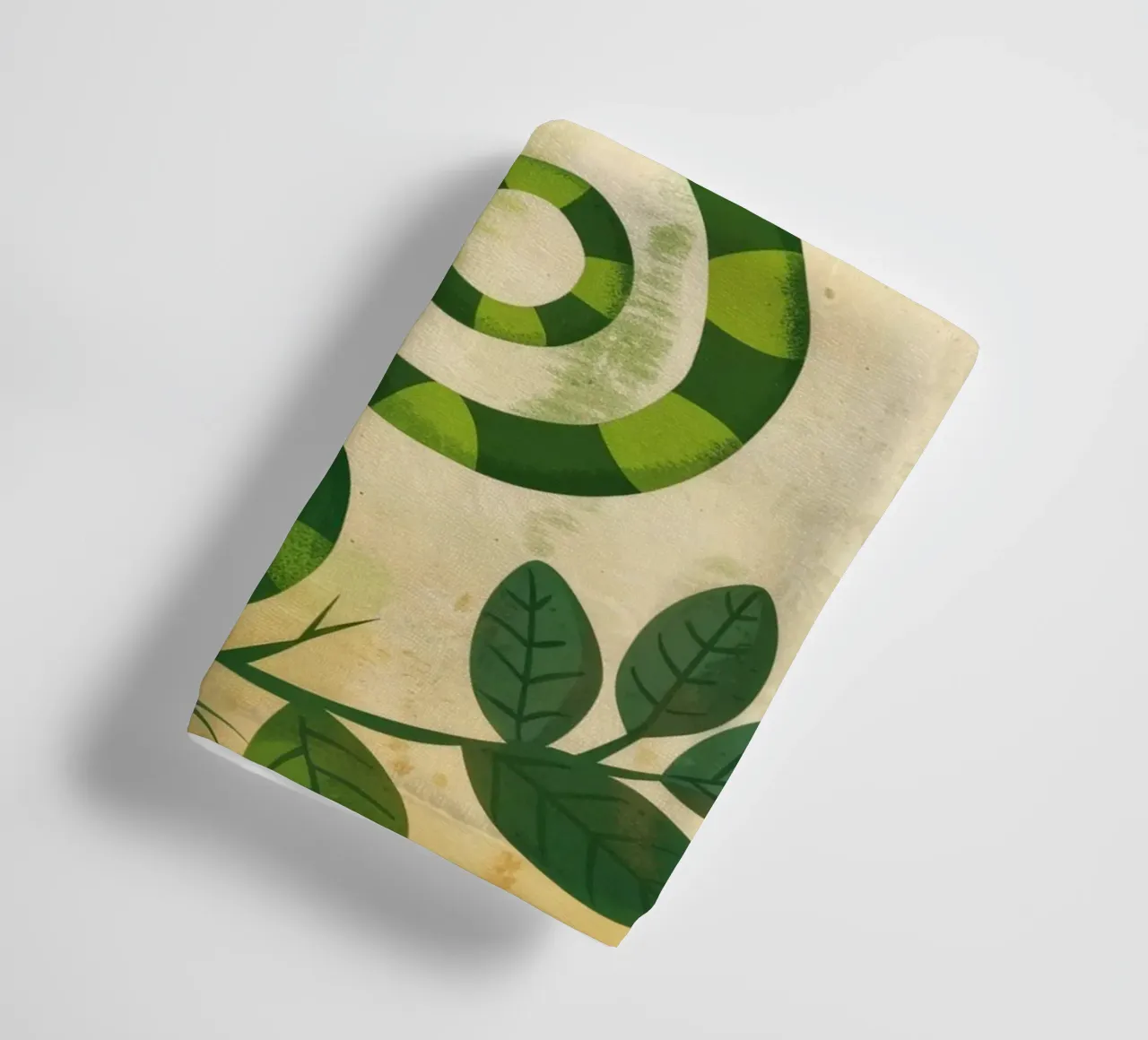 chameleon illustration with the unique, spiraled tail towel by DesignDoodle