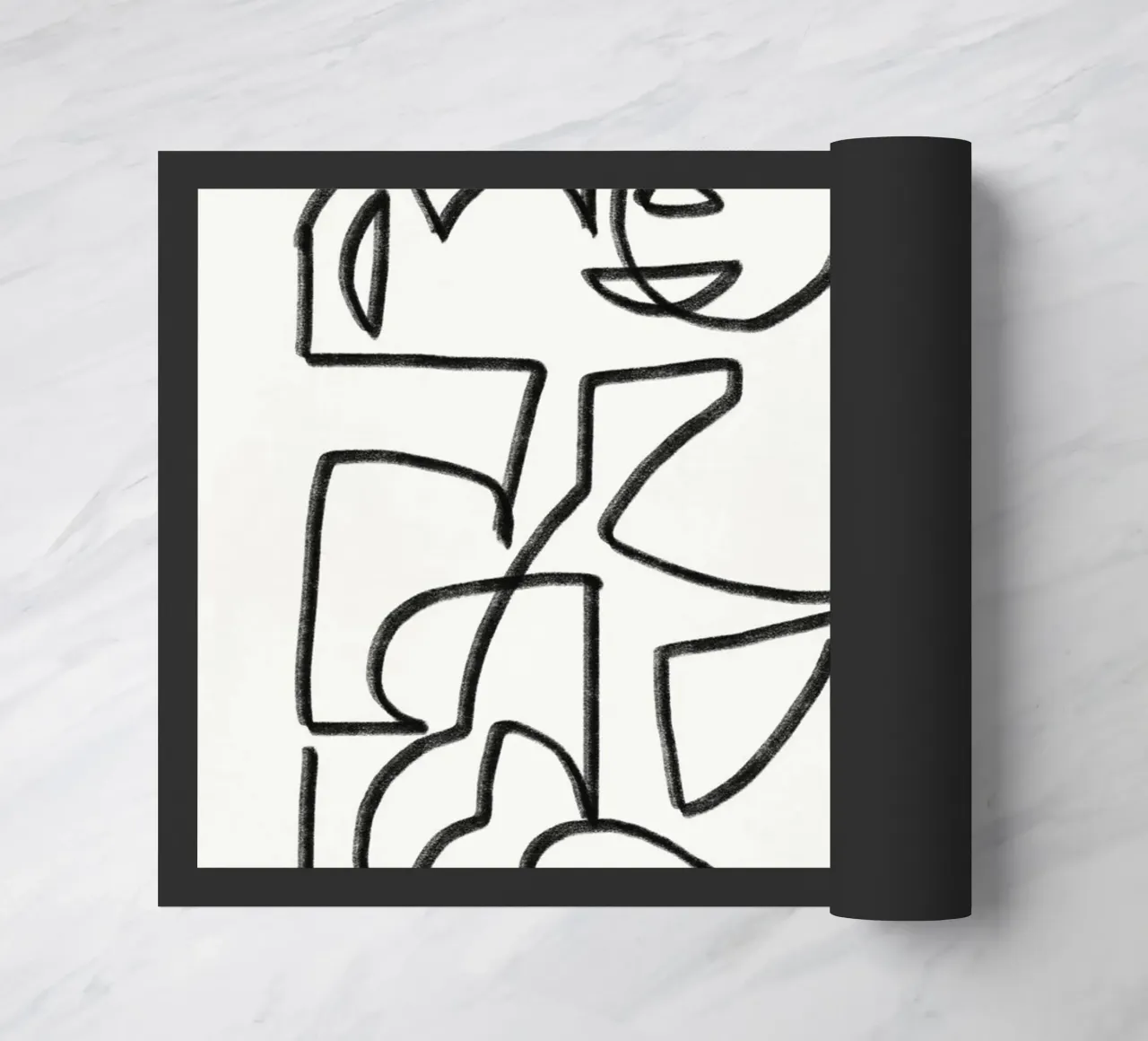 Line art mona lisa flow zerbino da Little Dean