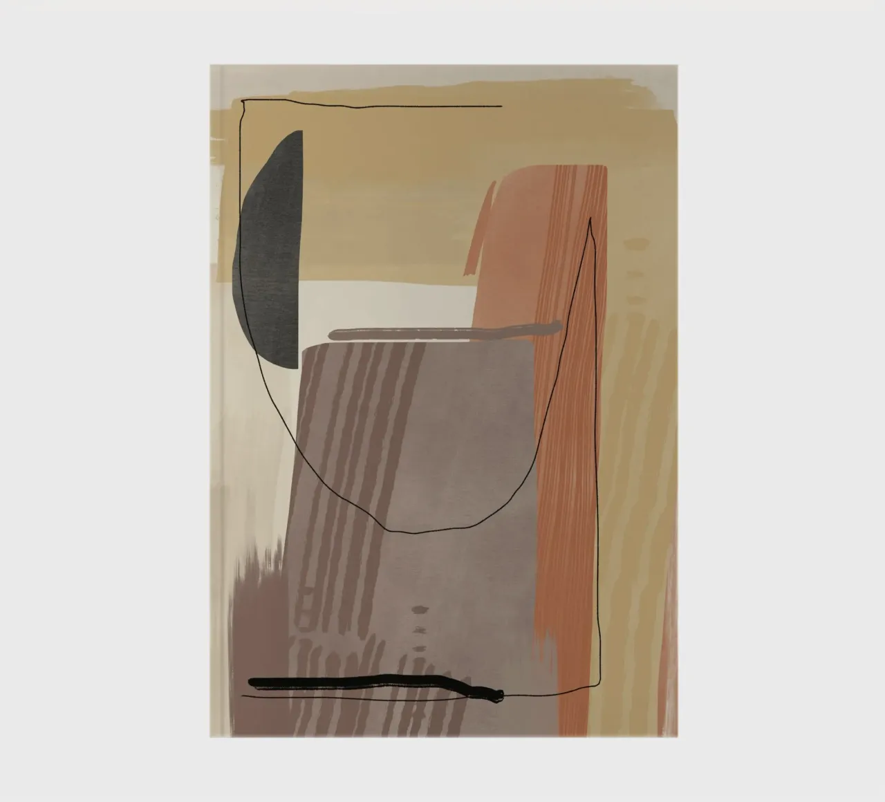 Textured large abstract 06 notebook by Little Dean