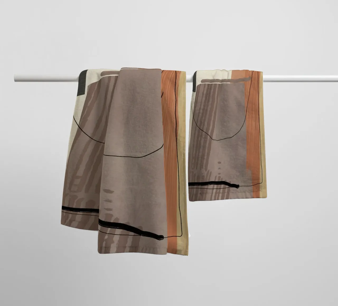 Textured large abstract 06 towel by Little Dean