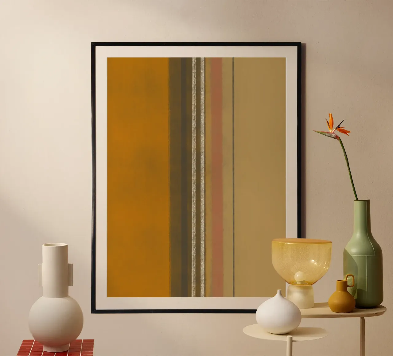 Groot abstract 07 poster van Little Dean