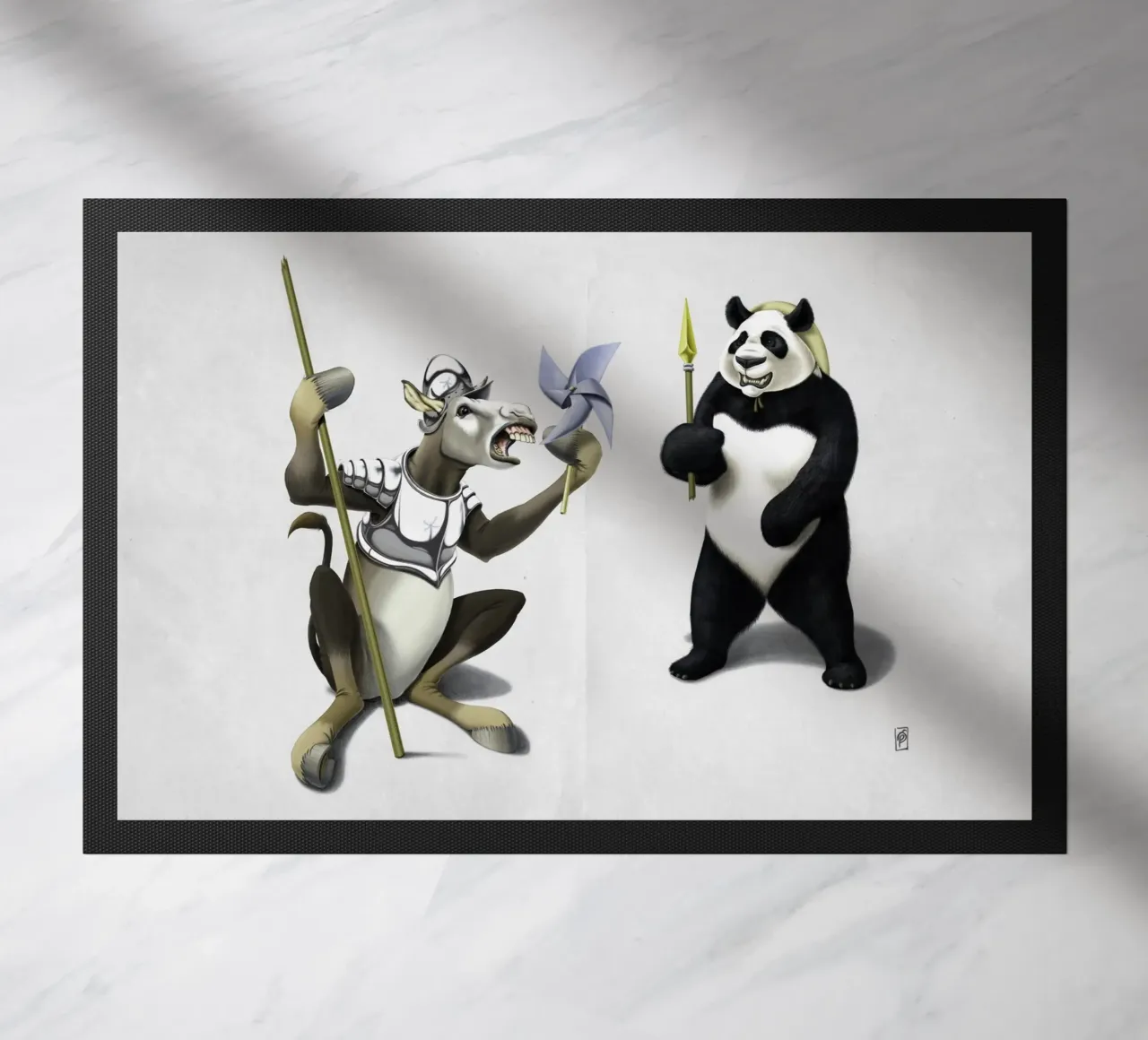 Donkey Xote and Sancho Panda (Wordless) zerbino da Rob Art | Illustration