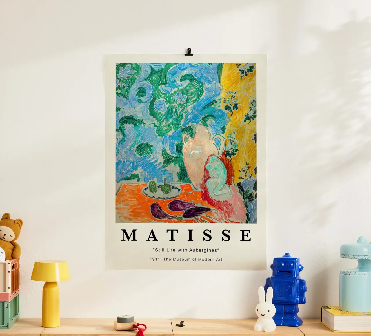 Matisse Natura morta con melanzane 1911 poster con telaio in plastica da Jam Poster