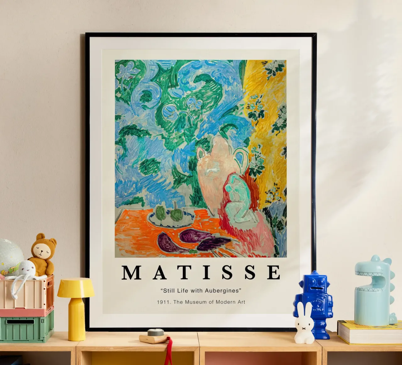 Matisse Natura morta con melanzane 1911 poster con telaio in plastica da Jam Poster