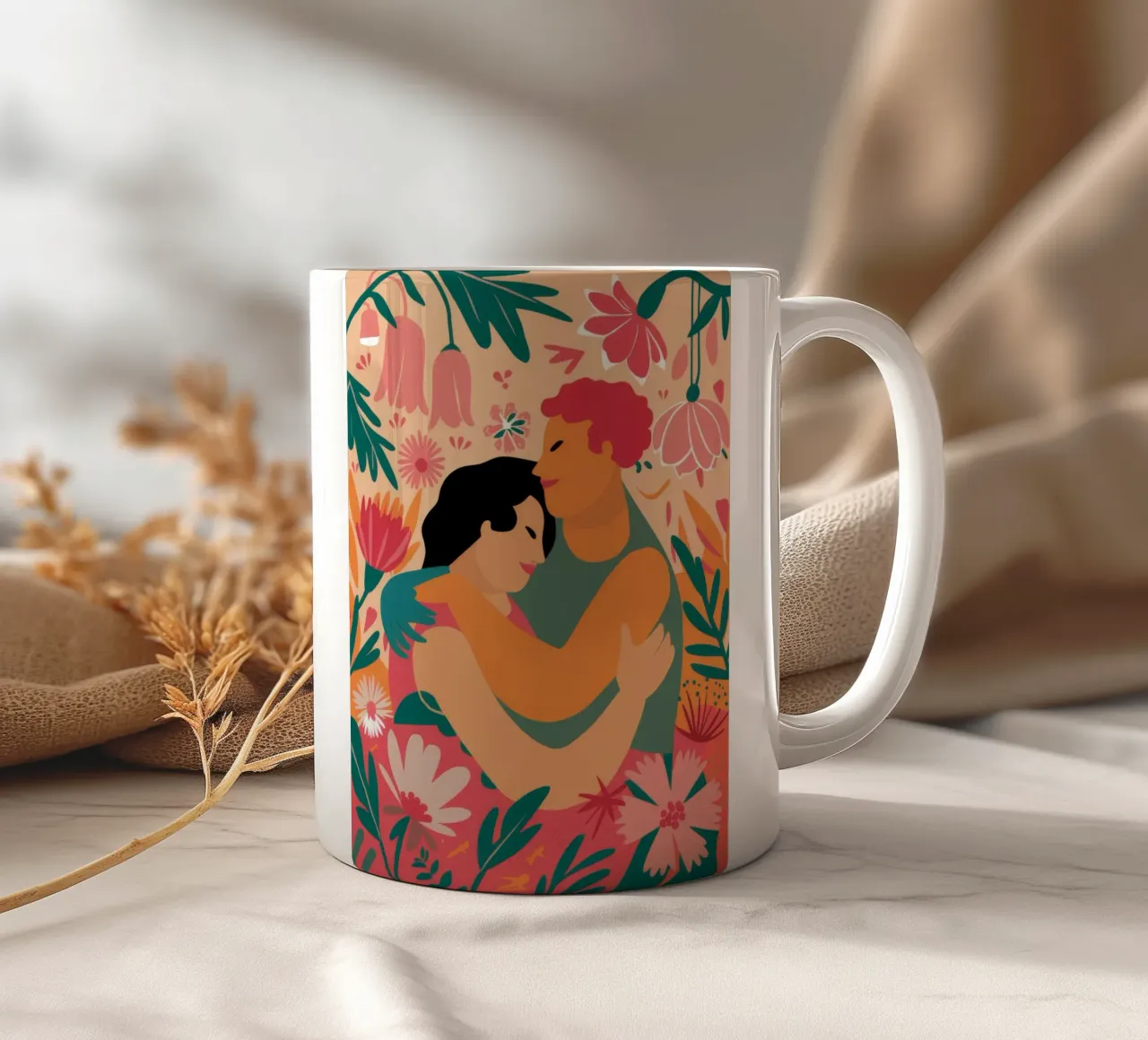 Abbraccio floreale Bliss tazza in ceramica da Peak Delusion