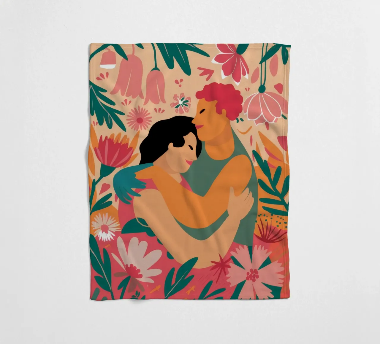 Floral Embrace Bliss fleece blanket by Peak Delusion