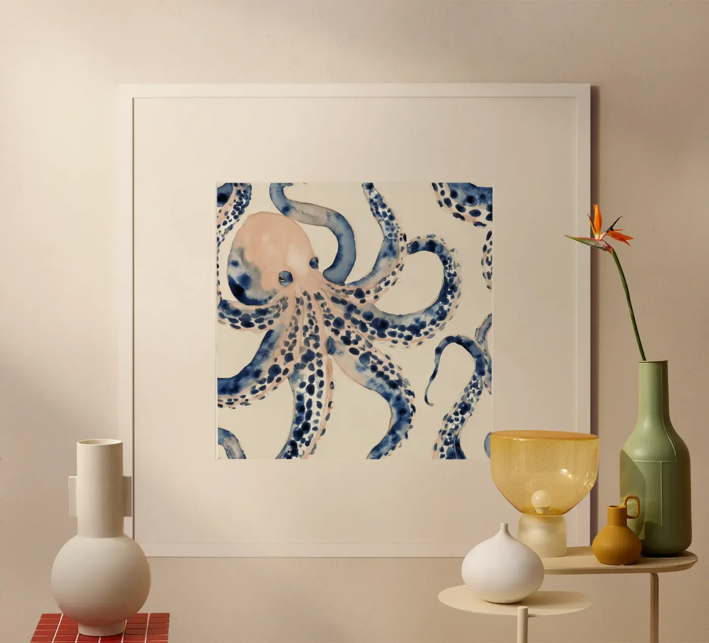 Indigo Octopus poster by Matthias Keller Studio