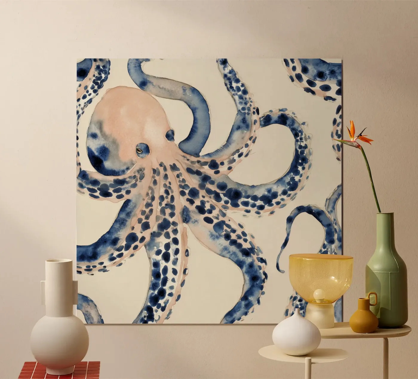 Indigo Octopus poster by Matthias Keller Studio