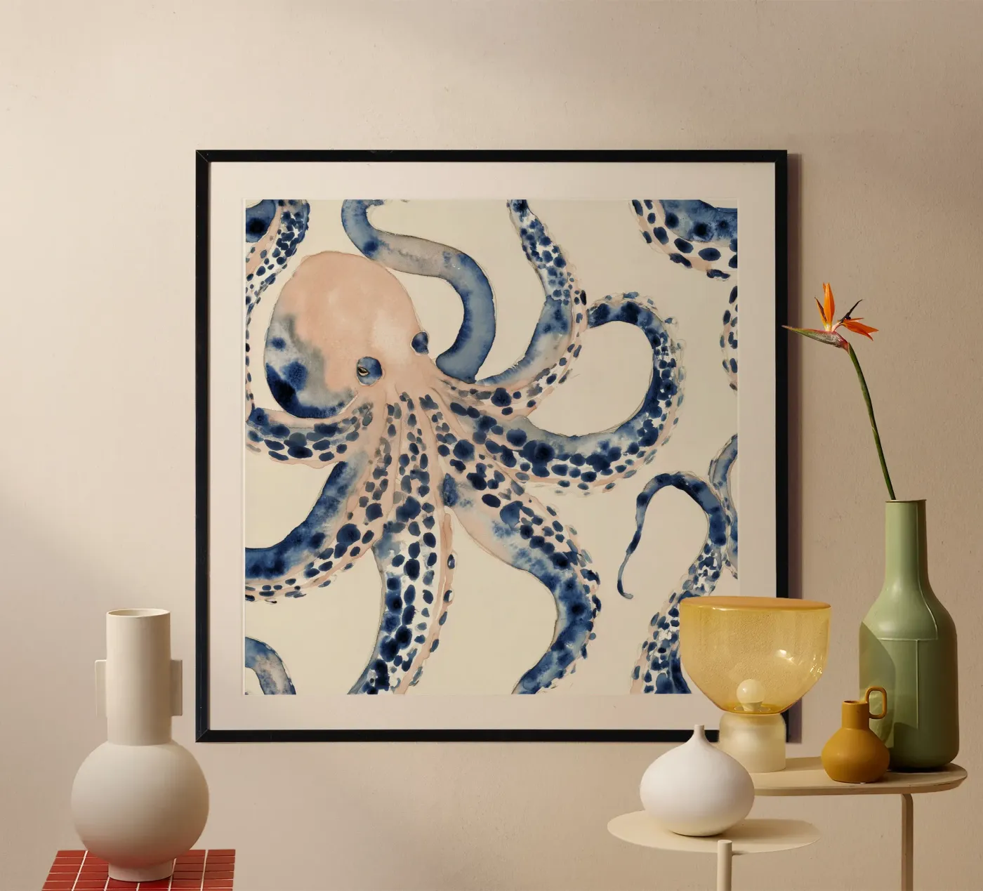 Indigo Octopus poster by Matthias Keller Studio