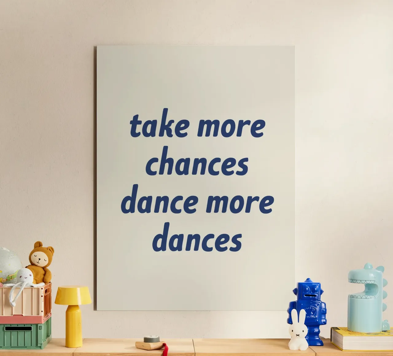 Take More Chances Dance More Dances - Blue Navy alu-dibond by MoonlightPrint