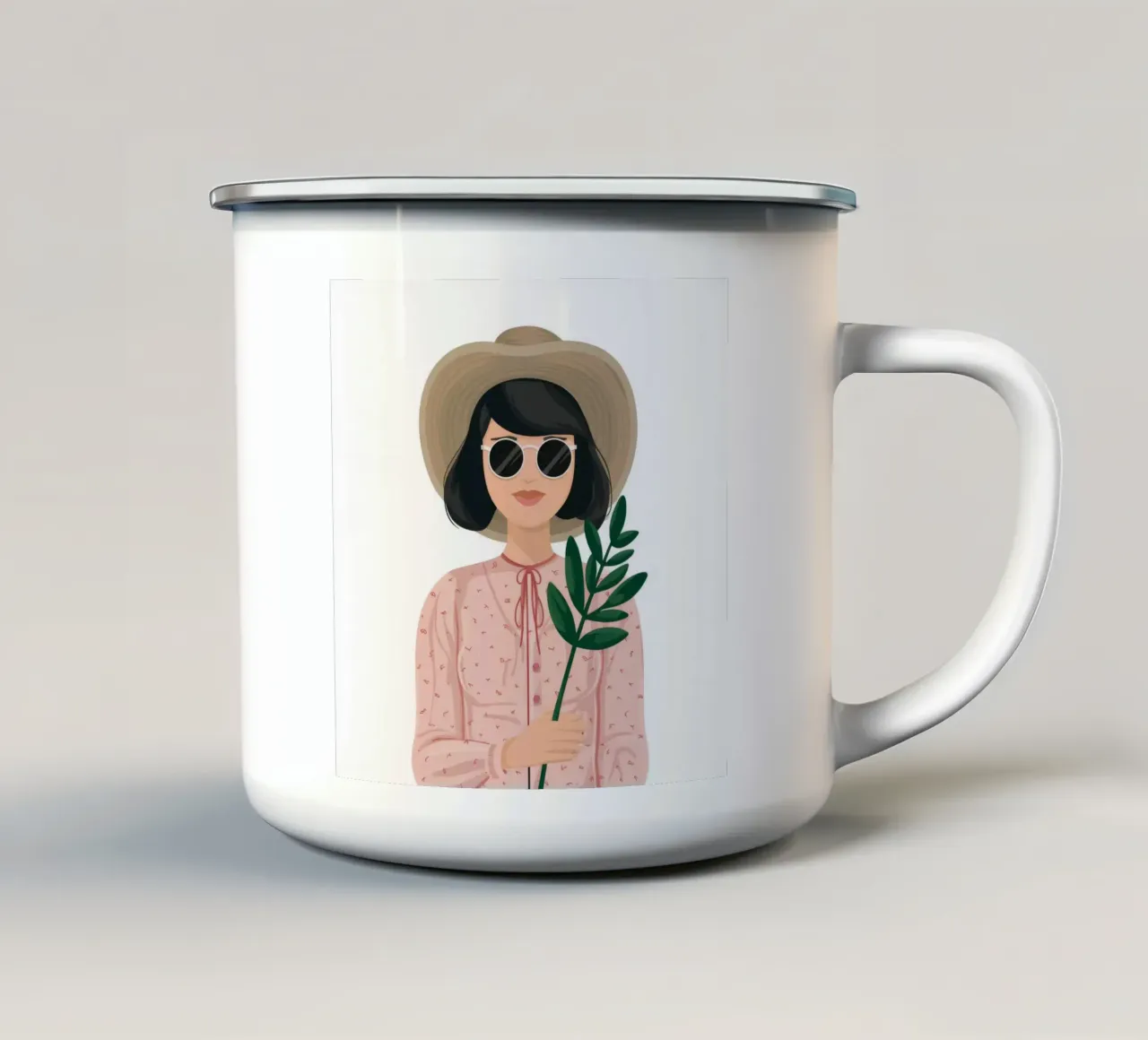 Cappello estivo Fern tazza in smalto da Peak Delusion