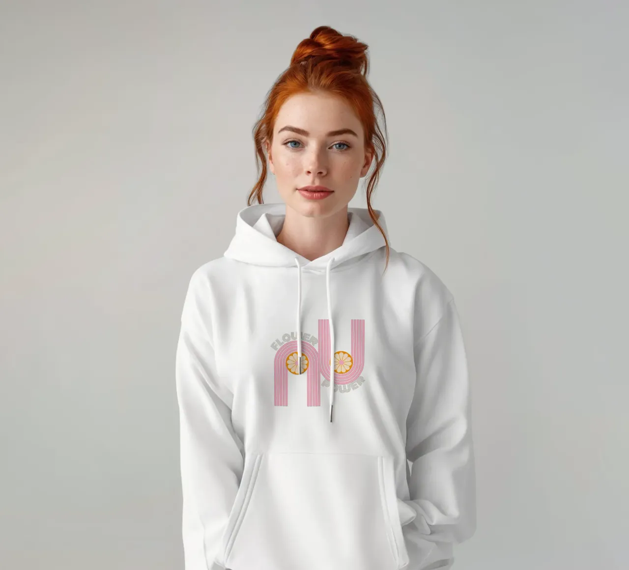 flowerpower felpa con cappuccio da fummelhummel