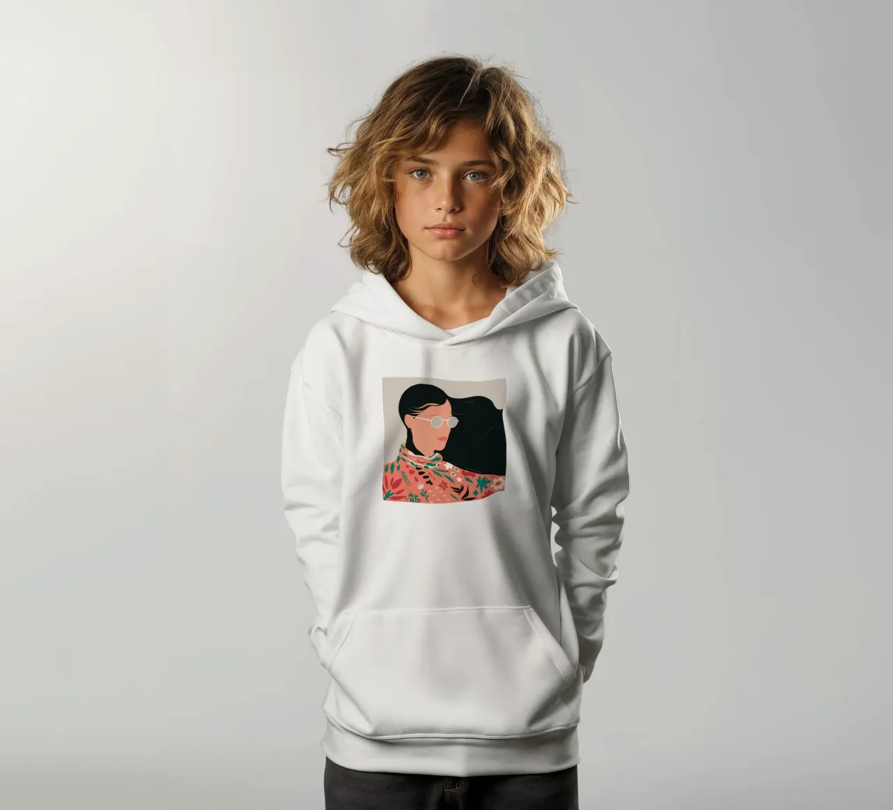 Camicetta floreale Wind felpa bambino con cappuccio da Peak Delusion