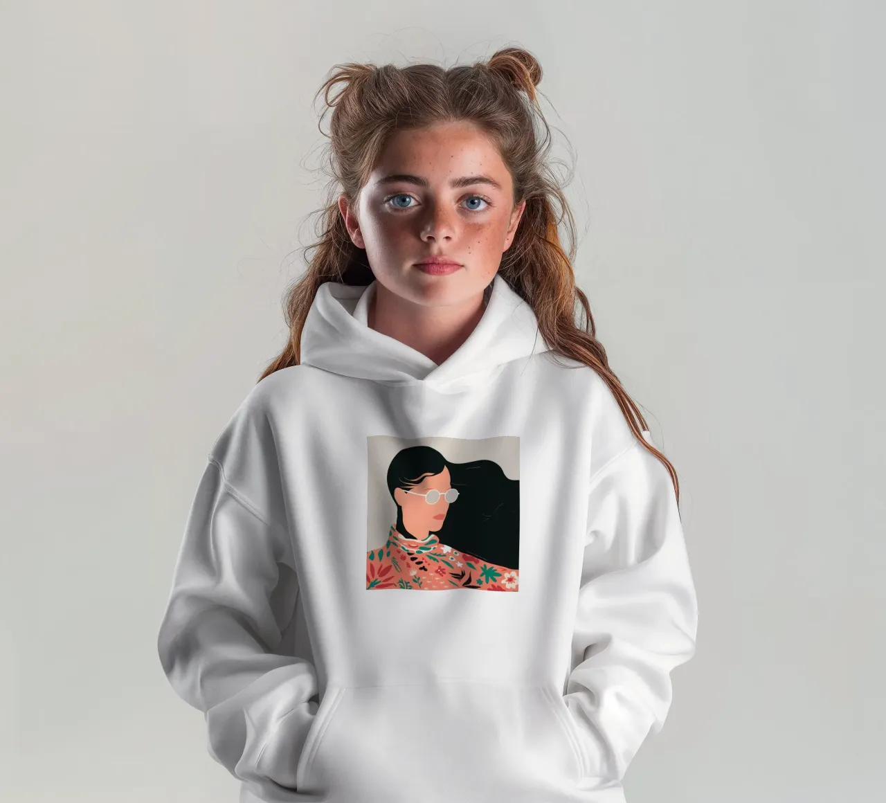 Camicetta floreale Wind felpa bambino con cappuccio da Peak Delusion