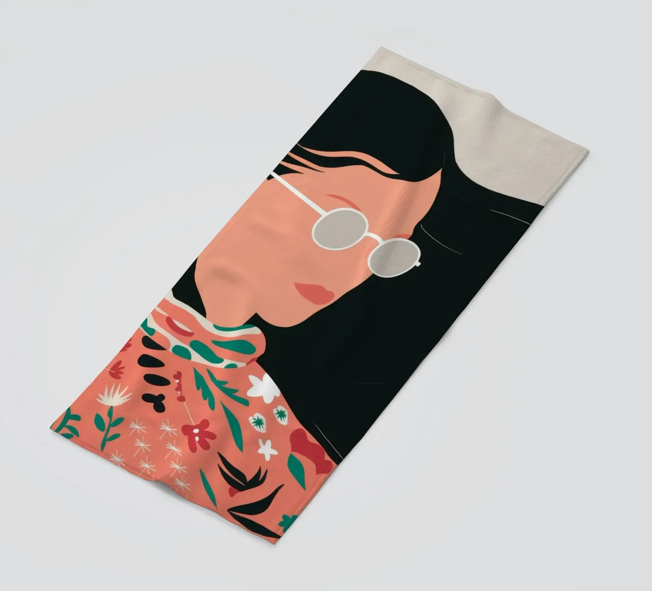 Bloemen Blouse Wind strandhanddoek van Peak Delusion