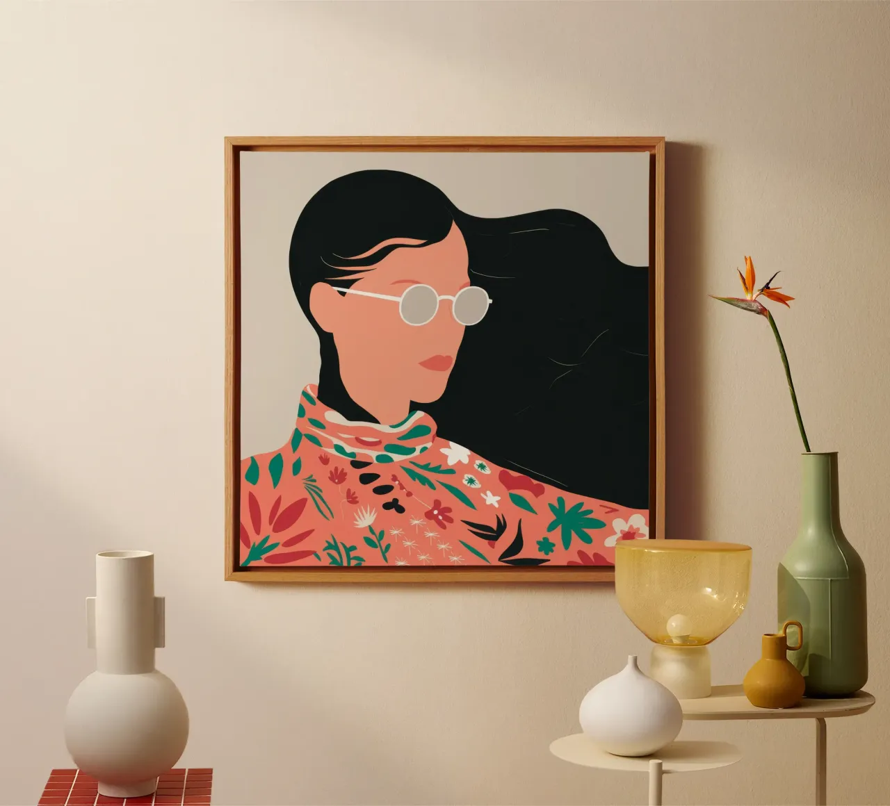 Camicetta floreale Wind tela con Cornice a cassetta da Peak Delusion