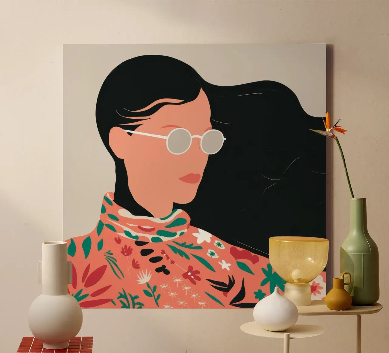 Camicetta floreale Wind tela con Cornice a cassetta da Peak Delusion