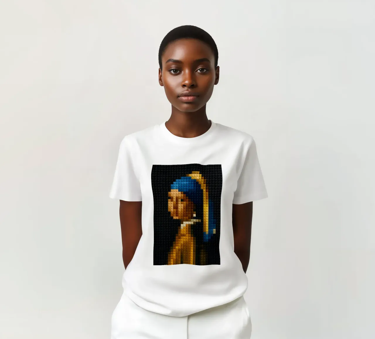 Vermeer in LEGO t-shirt da KUNSTstück