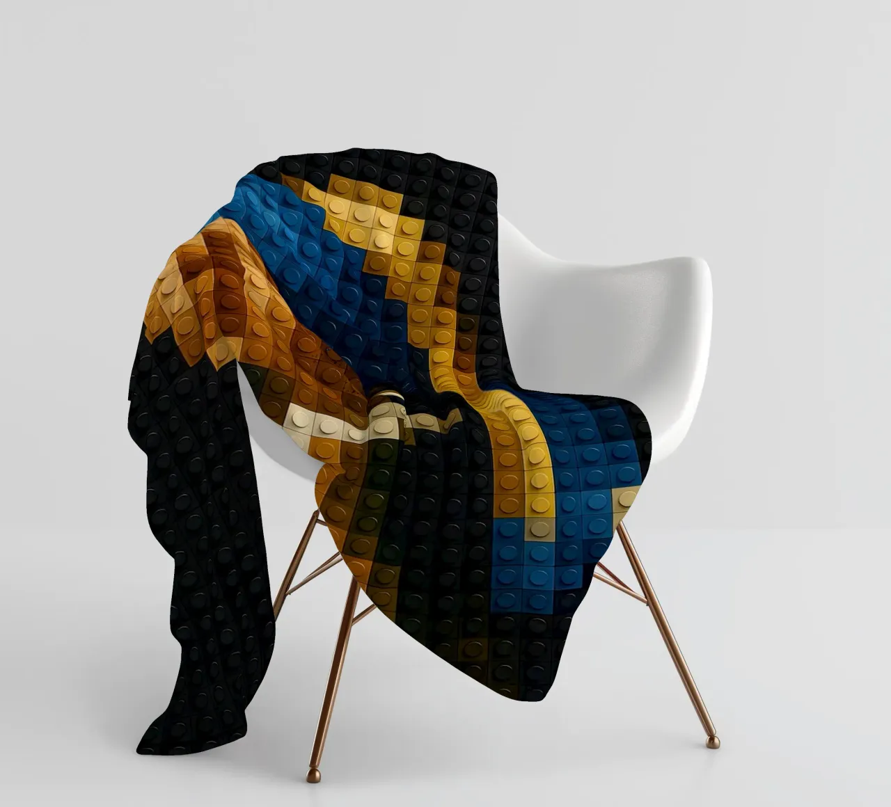 Vermeer in LEGO coperta in pile da KUNSTstück