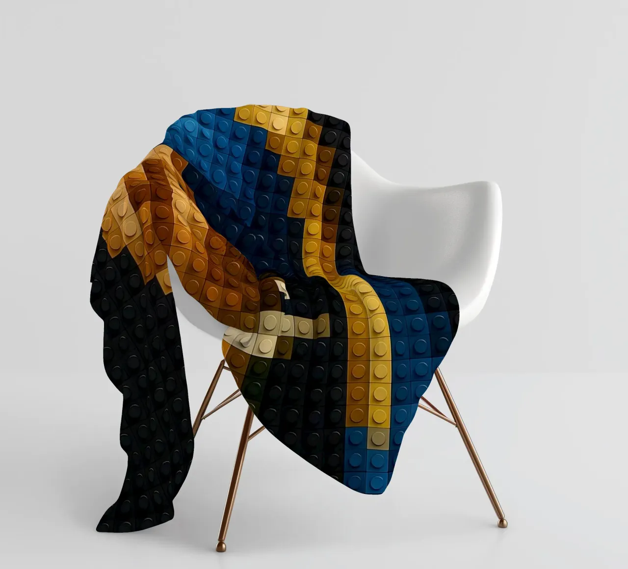 Vermeer in LEGO coperta in pile da KUNSTstück