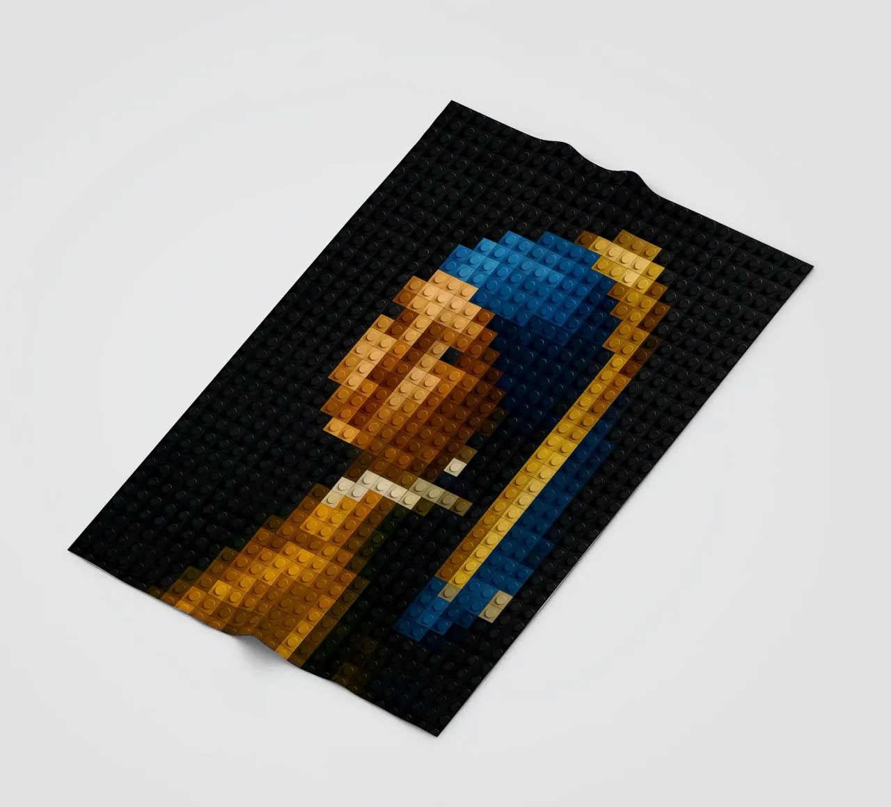 Vermeer in LEGO coperta in pile da KUNSTstück
