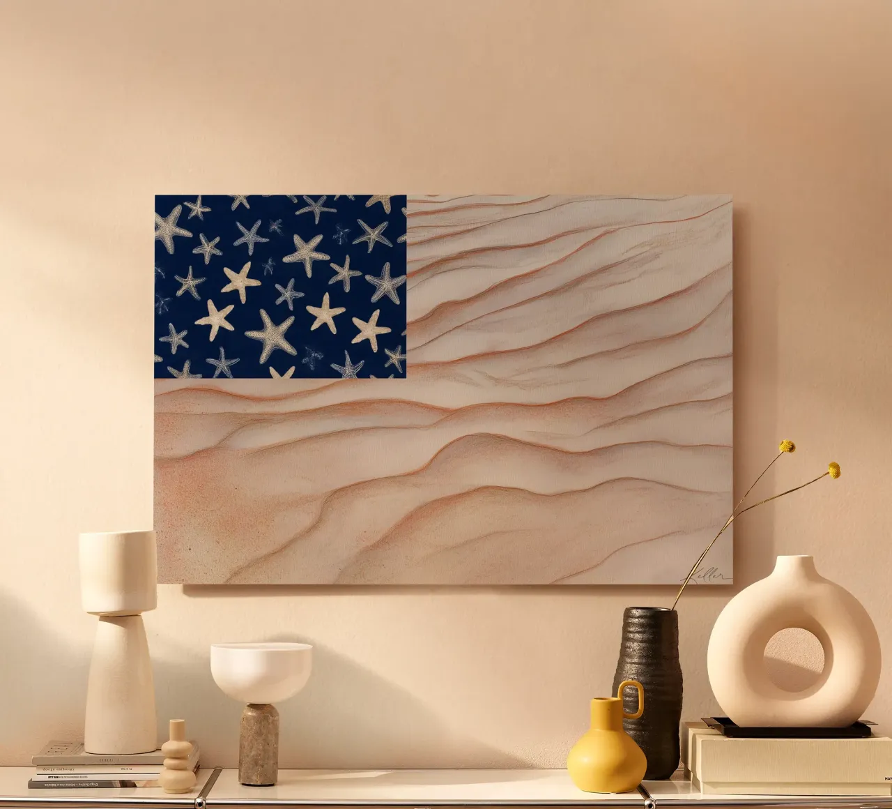 Spiagge a stelle e strisce alluminio dibond da Matthias Keller Studio