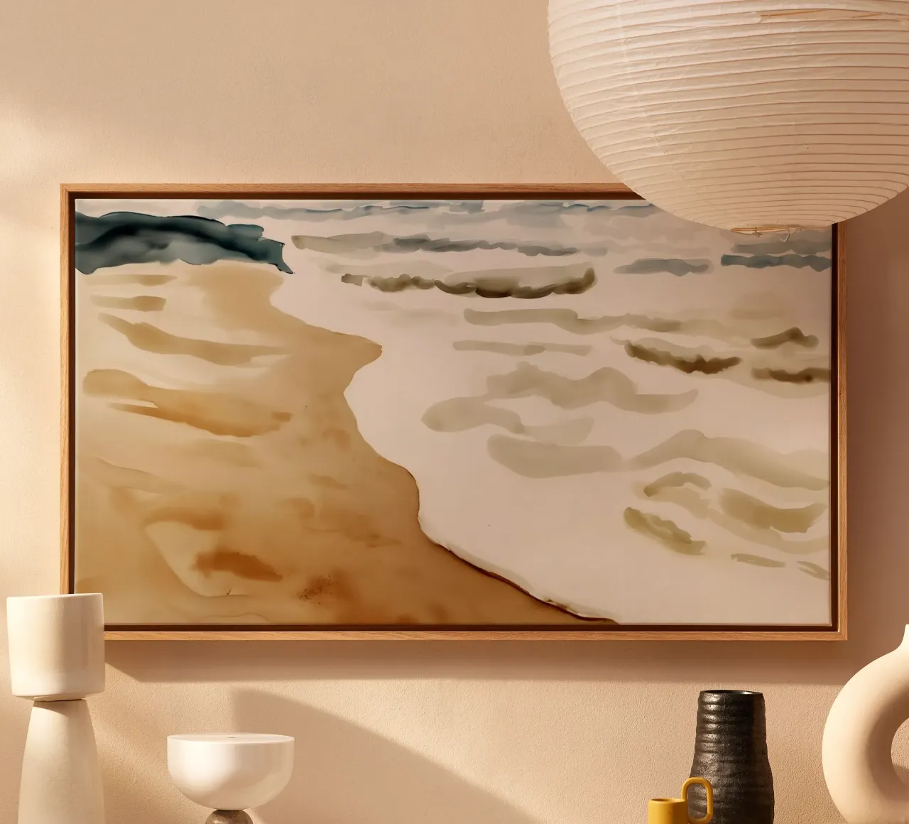 Shoreline Stillness canvas by Matthias Keller Studio